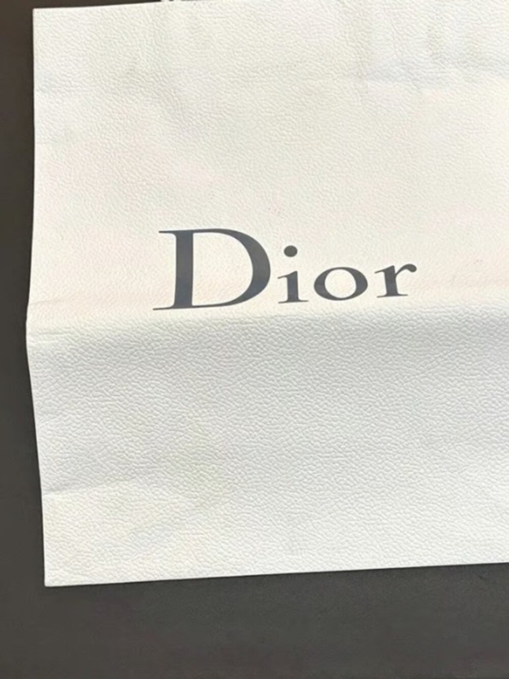Dior White Shopping Bag with Gray Logo